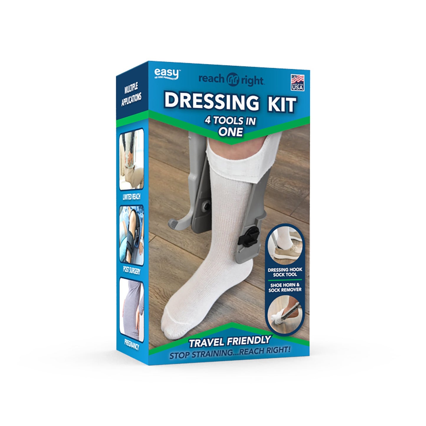 Reach Right Dressing Hip Kit with Shoe Horn, Sock Aid, Dressing Hook 1/EACH -755