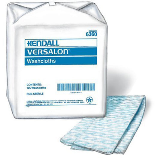 Versalon™ Moderate Absorbency Washcloth, Blue, 9.4 x 13.5 Inch 125/BAG -6360