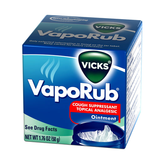 Vicks VapoRub Camphor / Menthol / Eucalyptus Oil Chest Rub, 1.76 oz. 1/EACH -32390001051