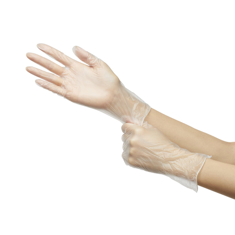 McKesson Confiderm Vinyl Exam Glove, Small, Clear 50/BOX -14-164 - BriteSources