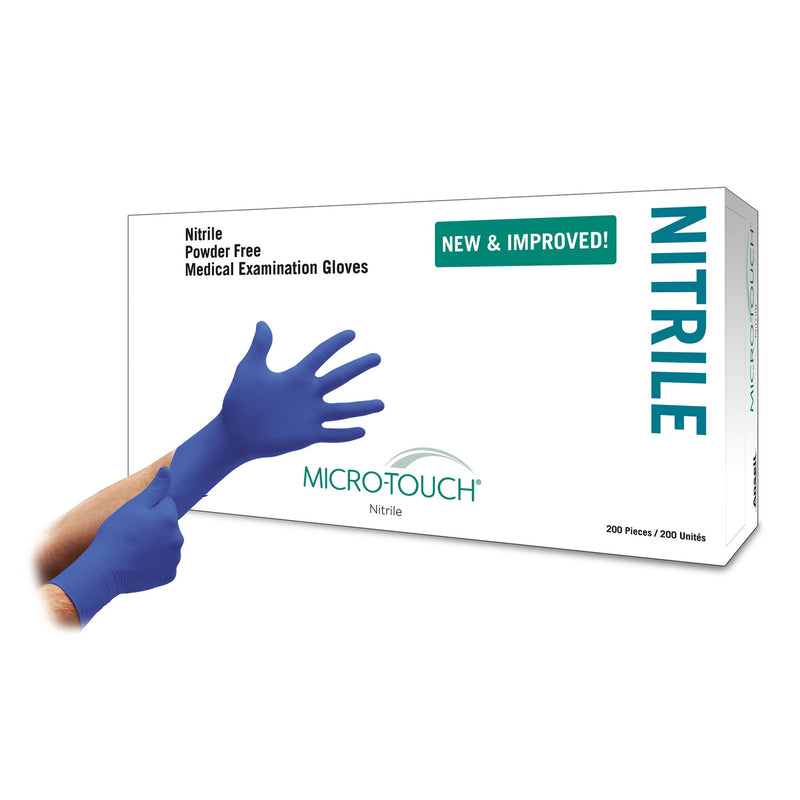Micro-Touch Nitrile Exam Glove, Extra Large, Blue 1/BOX -6034304 - BriteSources