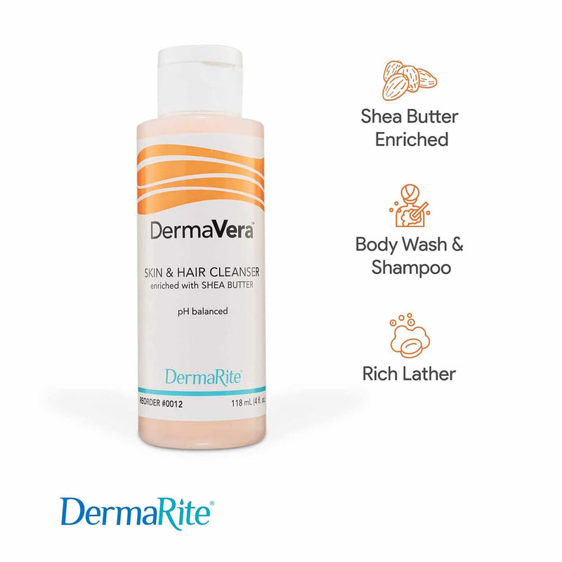 DermaVera® Shampoo and Body Wash 4 oz. Squeeze Bottle