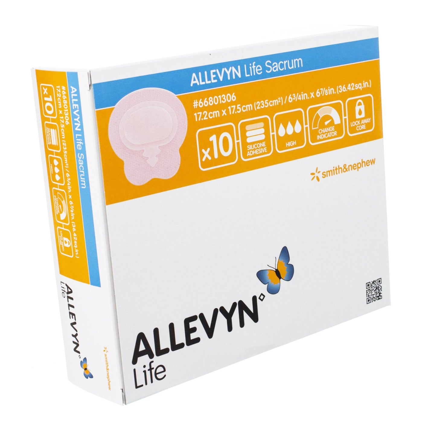 Allevyn Life Silicone Adhesive with Border Silicone Foam Dressing, 6-3/4 x 6-7/8 Inch 1/EACH -66801306