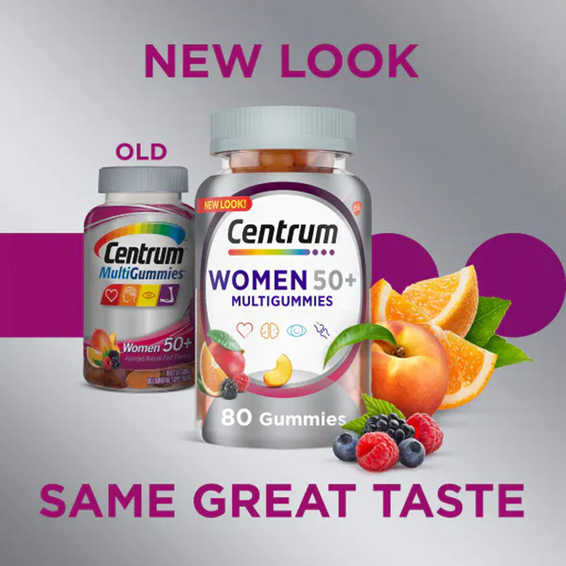 Centrum Women 50+ MultiGummies Assorted Natural Fruit Flavors