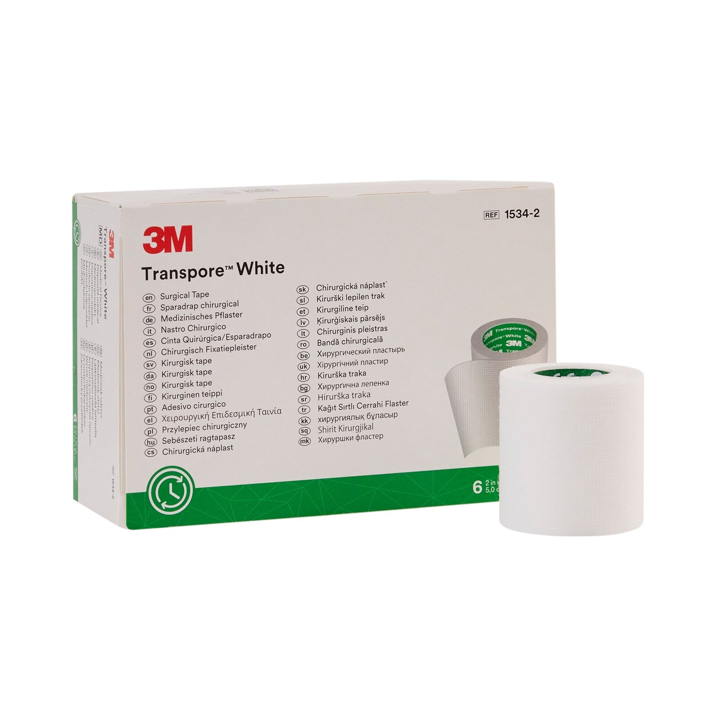 3M™ Transpore™ Plastic Medical Tape, 2 Inch x 10 Yard, White 1/EACH -1534-2