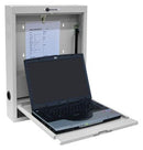 PAINTED STEEL LAPTOP WALL DESK, 23¾"H X 18"W X 4"D, LIGHT GREY, SOLD AS EACH OMNIMED, 94