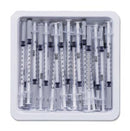 ALLERGIST TRAY, 1ML, PERMANENTLY ATTACHED NEEDLE, 27G X 3/8", REGULAR BEVEL, 25/TRAY, 40 TRAYS/CS, SOLD AS CASE BD 209