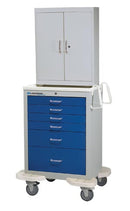 SUTURE STORAGE CART, 6 DRAWER, DRAWER CONFIGURATION: 3", 6", 9", 4 SHELF SUTURE CABINET, 73¾"H X 25"D X 32"W, TWO TONE RED, SOLD AS EACH LAKESIDE 69