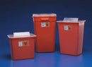 CONTAINER, 10 GAL, RED, SPLIT LID, SHARPS PORT, LARGE VOLUME, 15½"H X 12"D X 21½"W, 6/CS, SOLD AS CASE CARDINAL 261