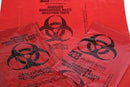 BAG, LAB SPECIMEN TRANSPORT, LLDPE FILM, FLAT PACK, ZIP CLOSURE & POUCH, FLAP, 12" X 15", PRINT/ LABEL BIOHAZARD , BIOHAZARD SYMBO, SOLD AS CASE MEDEG