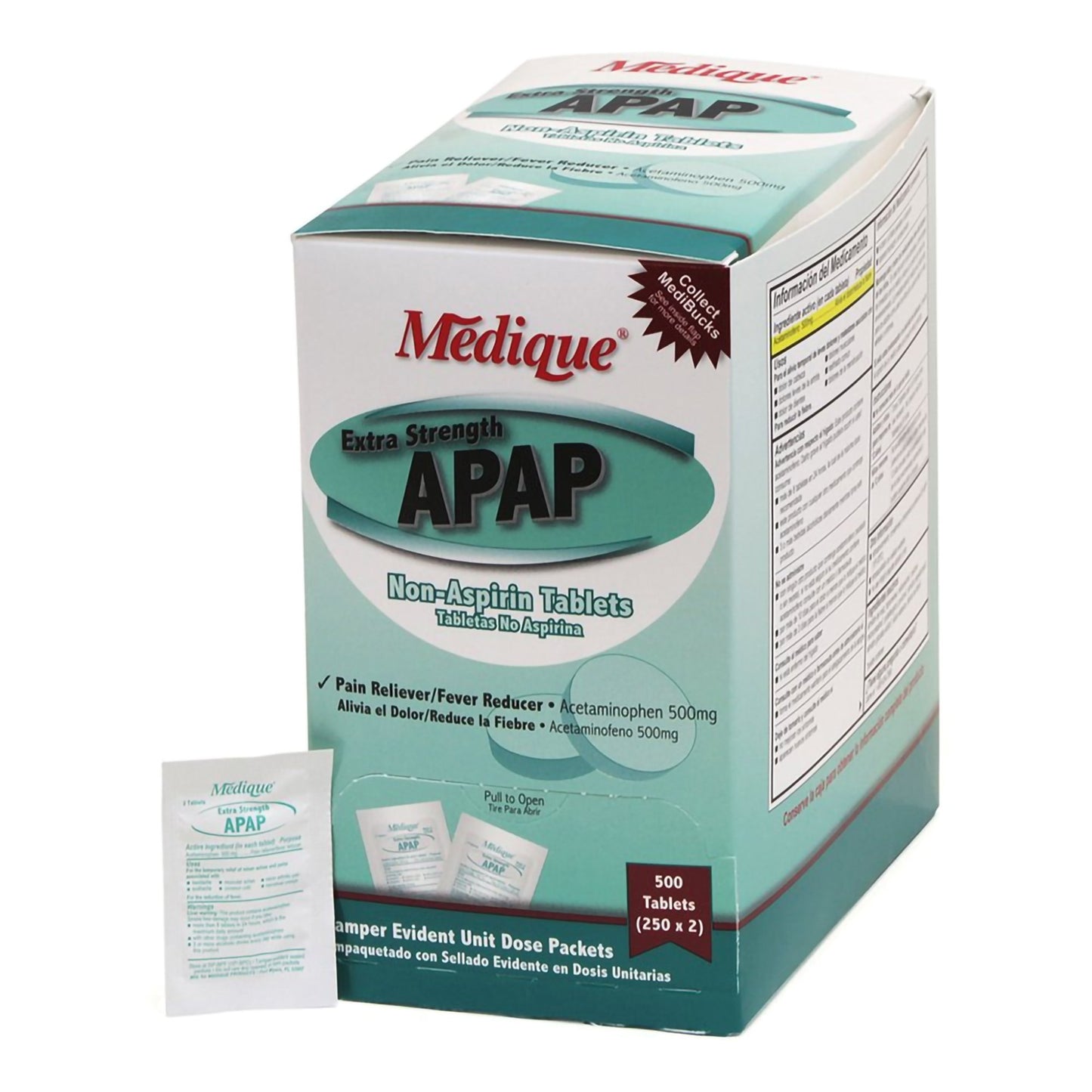 APAP Acetaminophen Pain Relief 500/BOX -17513