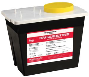 Bemis Hazardous Rcra Waste Containers Waste Container, 2 Gal, Gasketed White Lid & Screw-Top Can, 30/Cs