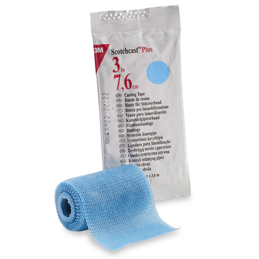 3M™ Scotchcast™ Plus Light Blue Cast Tape, 3 Inch x 4 Yard 10/CASE -82003L