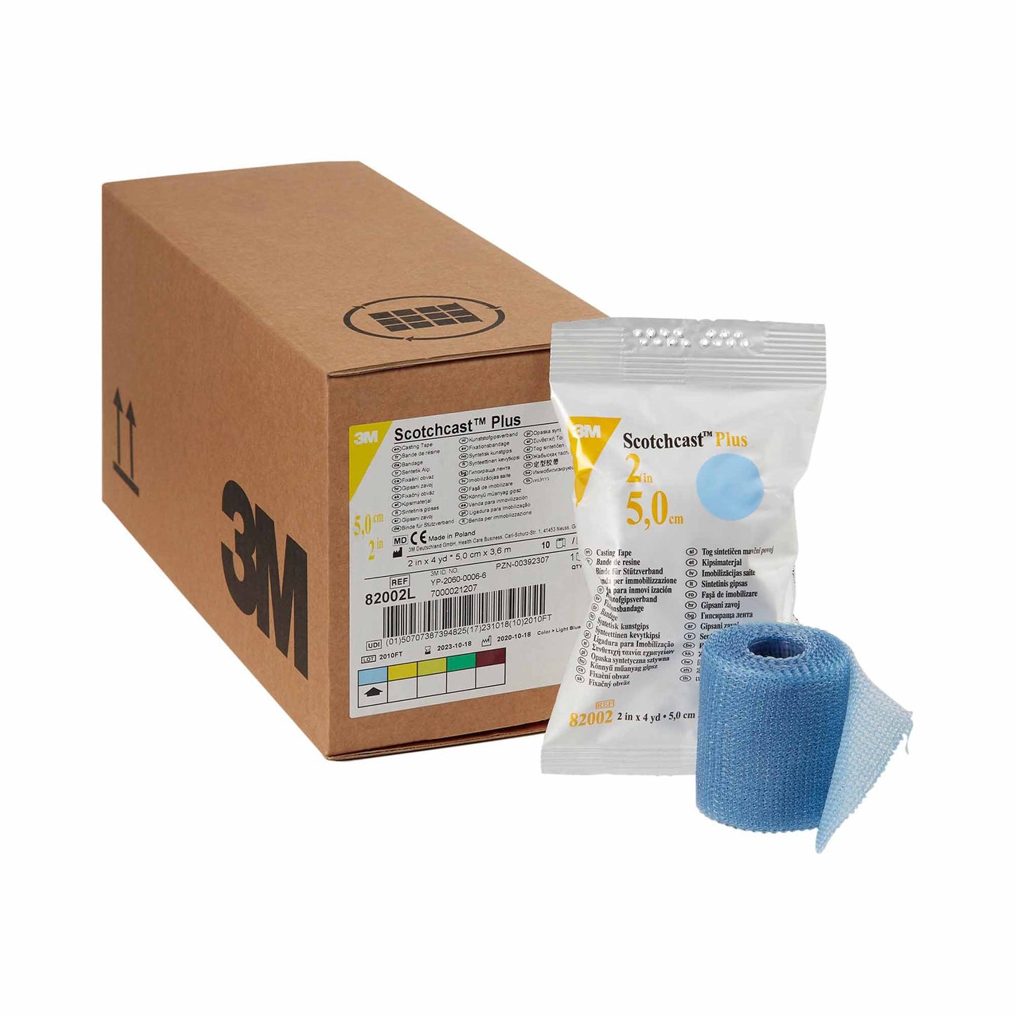 3M™ Scotchcast™ Plus Light Blue Cast Tape, 2 Inch x 4 Yard 10/CASE -82002L