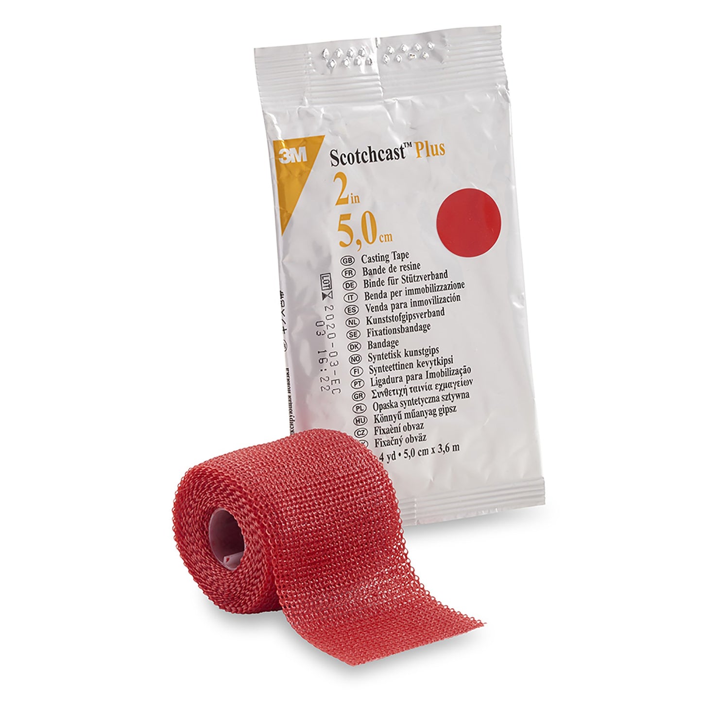 3M™ Scotchcast™ Plus Red Cast Tape, 2 Inch x 4 Yard 1/EACH -82002R