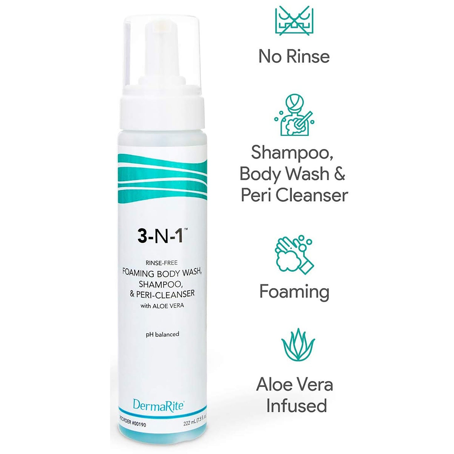 3-N-1™ Scented Cleansing Foam Body Wash, 7.5 oz. Pump Bottle 1/EACH -00190