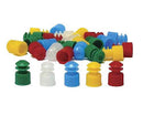 TEST TUBE CAP, 13MM, FLANGED PLUG, BLUE, 1000/BG, SOLD AS BAG GLOBE 10001076 - BriteSources