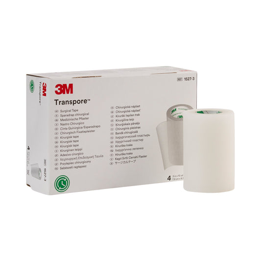 3M™ Transpore™ Plastic Medical Tape, 3 Inch x 10 Yard, Transparent 4/BOX -1527-3