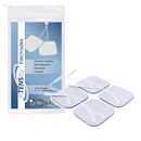 CLOTH ELECTRODE, WHITE, 2 X 2, PIGTAIL CONNECTOR, 4/PK, 10 PK/BG, SOLD AS BAG NATIONAL 3
