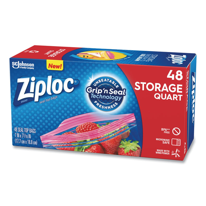 BAG, STORAGE ZIPLOC QUART (48/BX)