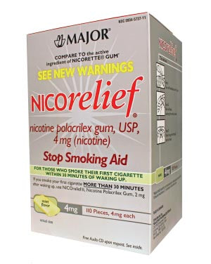 NICORELIEF, 4MG, MINT GUM, 50S, COMPARE TO NICORETTE®, 24/CS, NDC