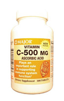 VITAMIN C, 500MG, TABLETS, 1000S, 12/CS, NDC