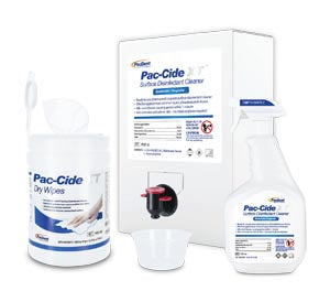 SURFACE DISINFECTANT CLEANER PREMIUM STARTING KIT, INCLUDES: PAC-CIDE XT 3 L SOLUTION WITH CARDBOARD DISPENSER & DISPENSING BOWL, , SOLD AS CASE PACDE