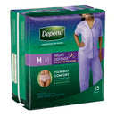 DEPEND NIGHT DEFENSE OVERNITE UNDERWEAR, MALE, GREY, X-LARGE, 12/PK, 4PK/CS, SOLD AS CASE KIMBERLY-CLARK 269