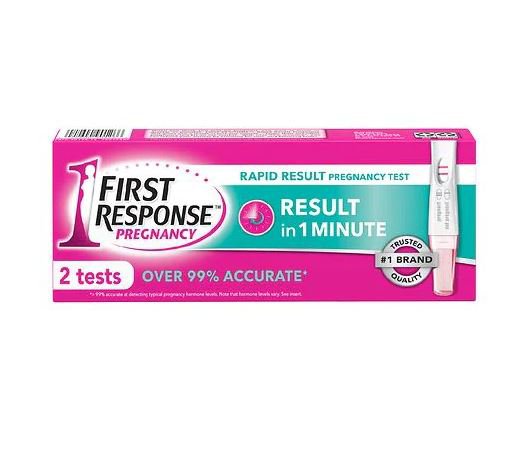 TEST, PREGNANCY FIRST RESPONSERAPID RESULT (2/BX)