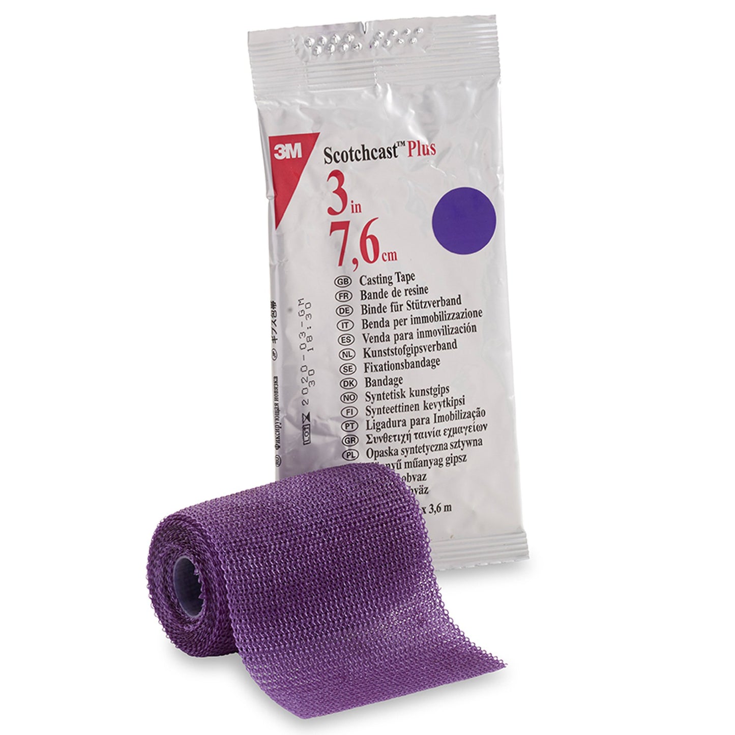 3M™ Scotchcast™ Plus Purple Cast Tape, 3 Inch x 4 Yard 10/BOX -82003U