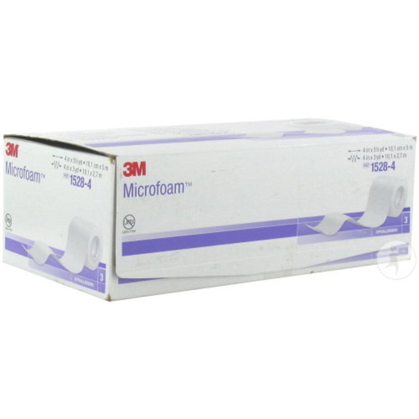 3M™ Microfoam™ Foam / Acrylic Adhesive Medical Tape, 4 Inch x 5-1/2 Yard, White 3/BOX -1528-4