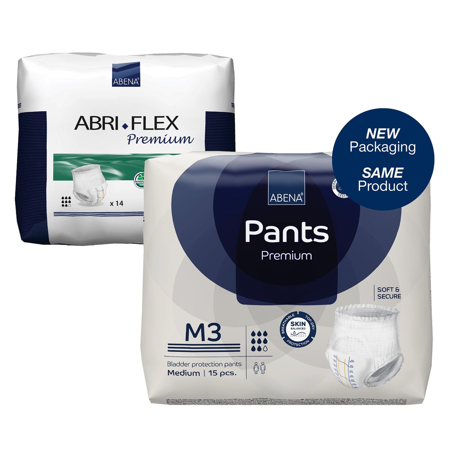 Abena Premium Pants M3 Incontinence Brief, Medium 90/CASE -1000021324