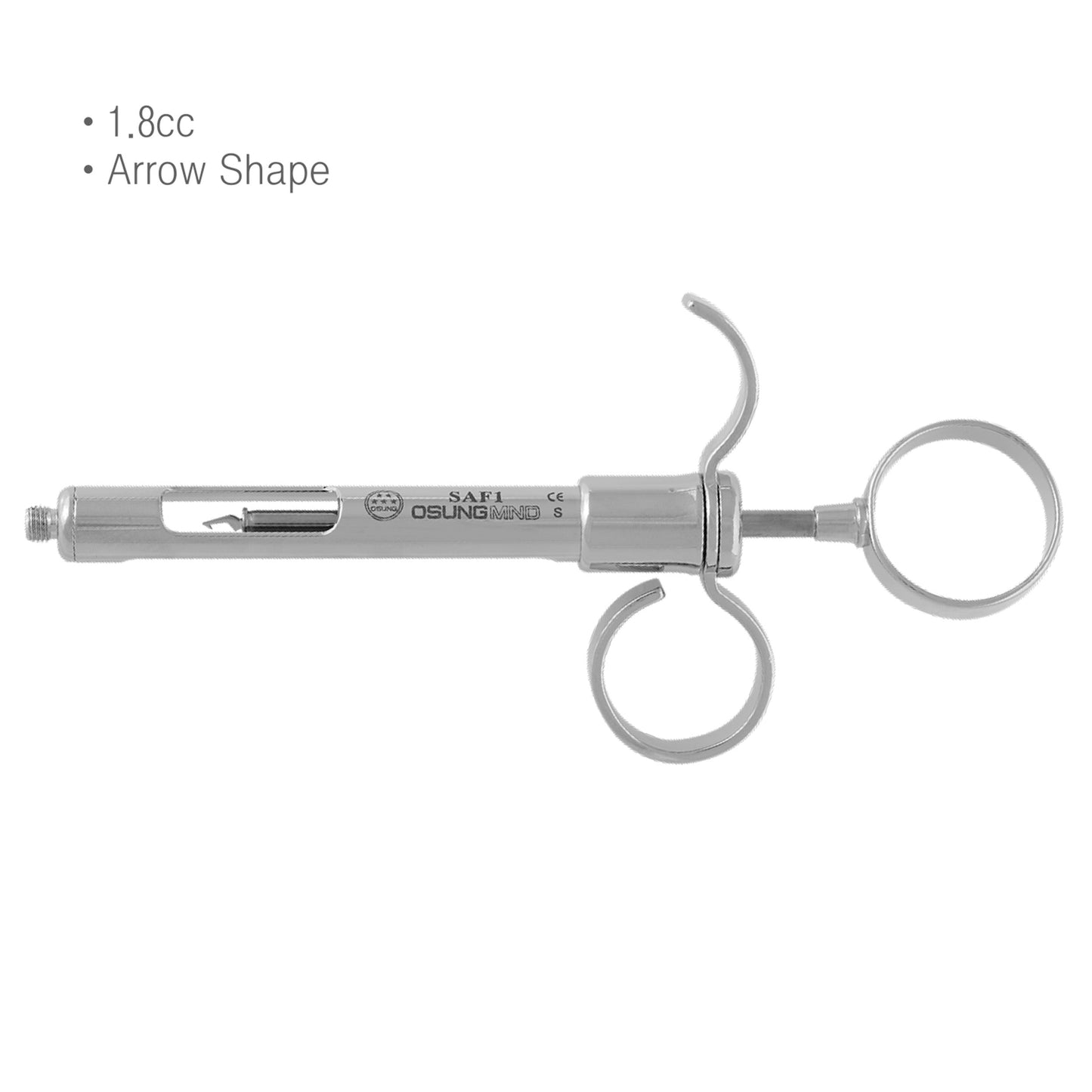 Osung 1.8 cc Dental Aspirating Syringe Arrow Shape -SAF1 - Osung USA