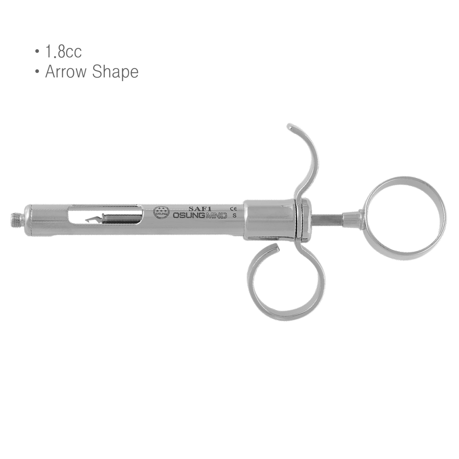 Osung 1.8 cc Dental Aspirating Syringe Arrow Shape -SAF1 - Osung USA