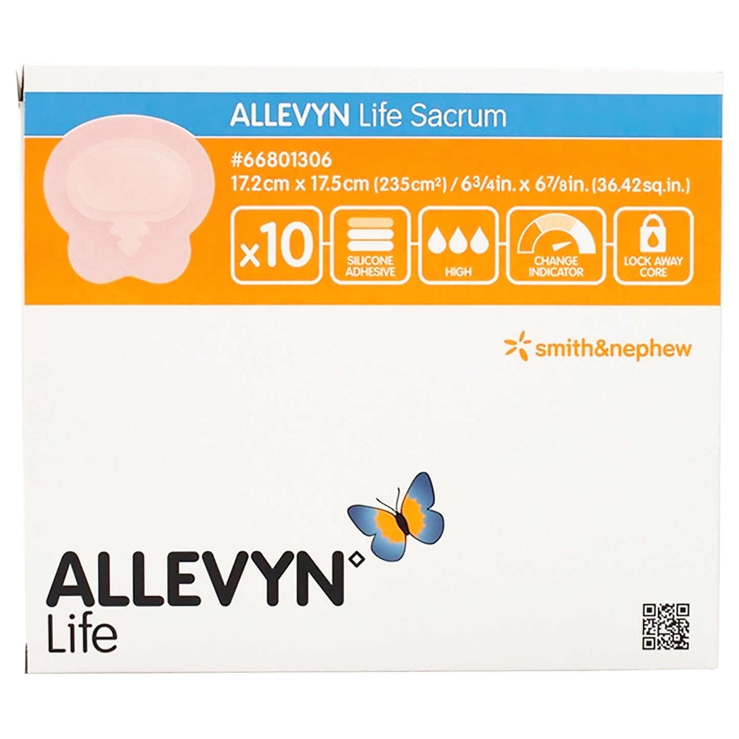 Allevyn Life Silicone Adhesive with Border Silicone Foam Dressing, 6-3/4 x 6-7/8 Inch 60/CASE -66801306