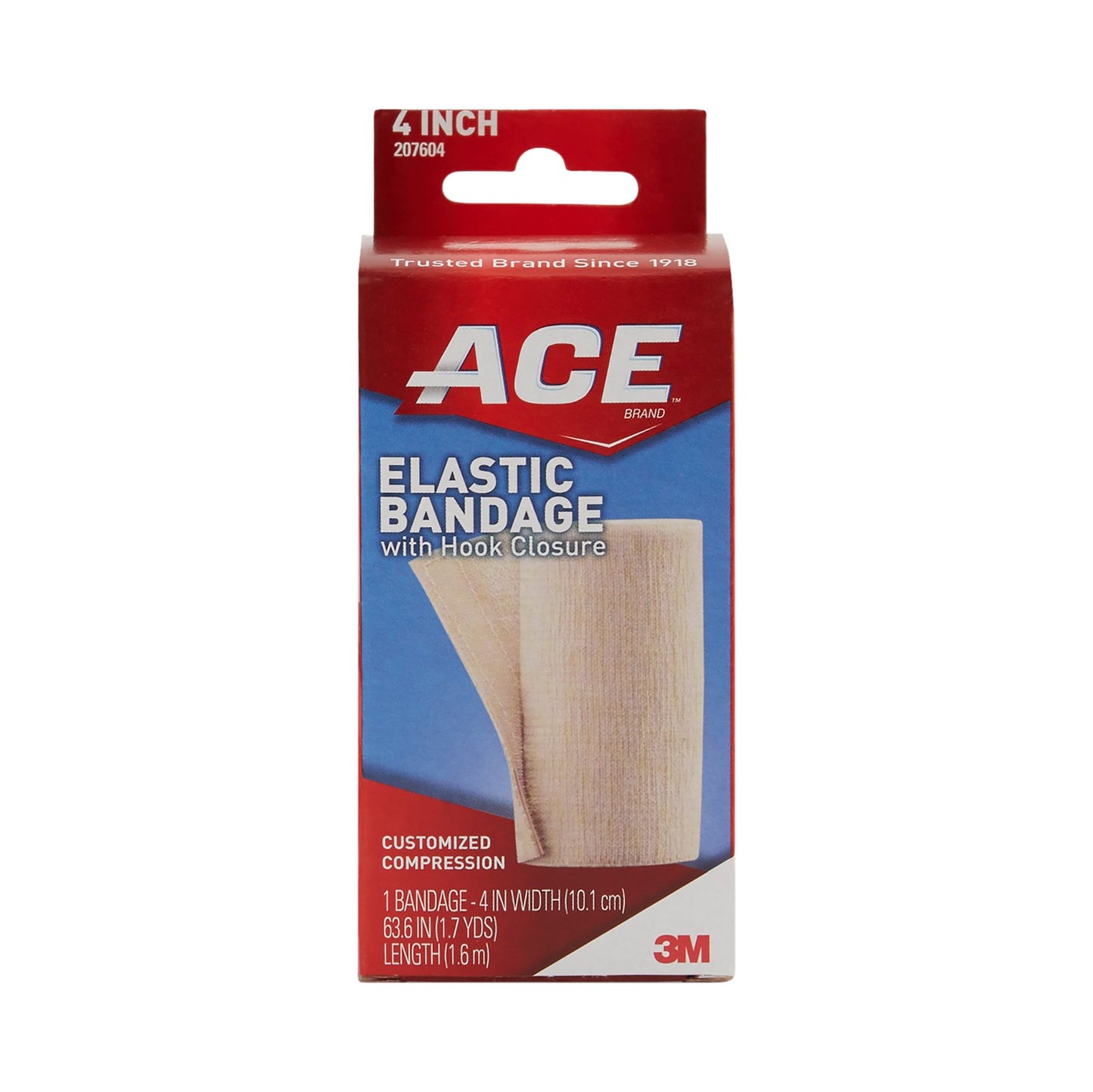 3M™ Ace™ Single Hook and Loop Closure Elastic Bandage, 4 Inch Width 1/EACH -207604