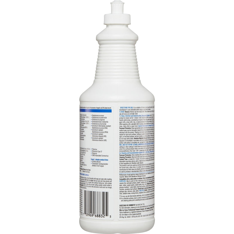 Clorox Healthcare® Bleach Germicidal Cleaner, Bottle, 32 oz.