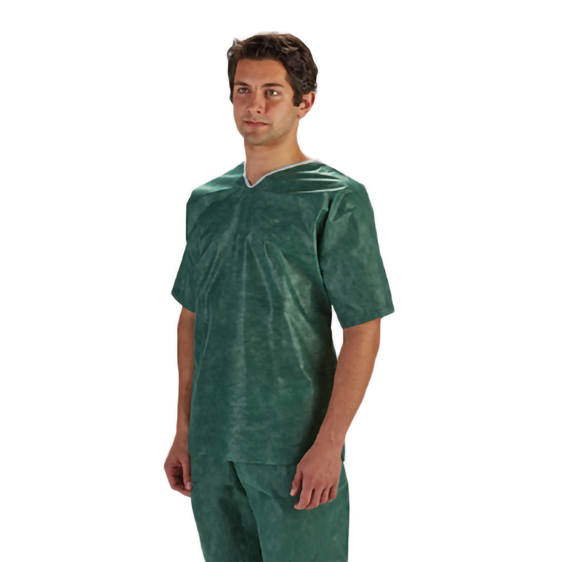 Barrier Extra Comfort Scrub Shirt, Green, 2X-Large 12/BAG -18650 - BriteSources