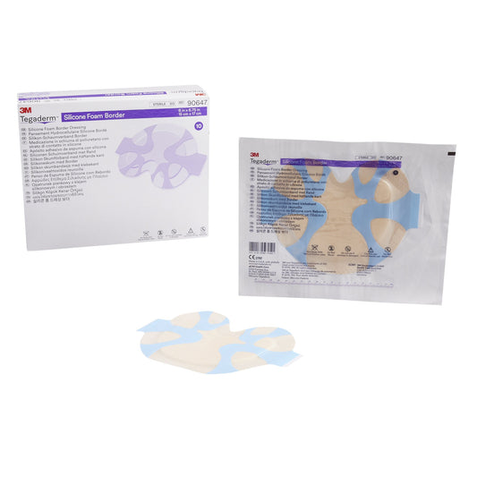 3M™ Tegaderm™ Silicone Foam Dressing, 6 x 6-3/4 Inch Sacral 1/EACH -90647