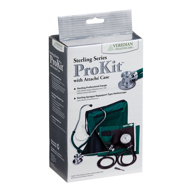 Sterling Series ProKit™ Aneroid Sphygmomanometer with Stethoscope, Burgundy