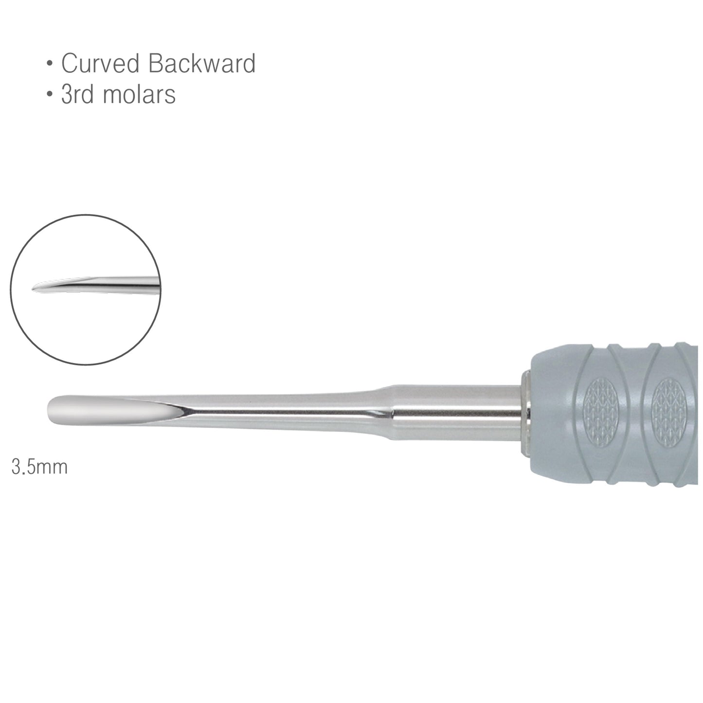 3.5mm Osung EL52 Dental Elevator curved backward - Osung USA