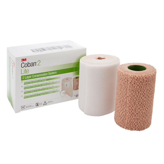 3M™ Coban™2 Lite Self-adherent / Pull On Closure Two-Layer Compression Bandage System 8/CASE -2794N