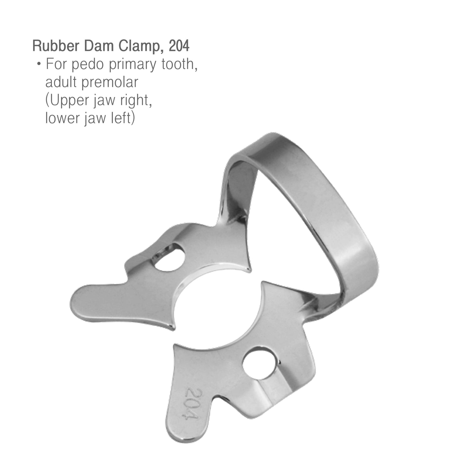 Osung Rubber Dam Clamp Pedo primary tooth, adult premolar -RDC 204 - Osung USA