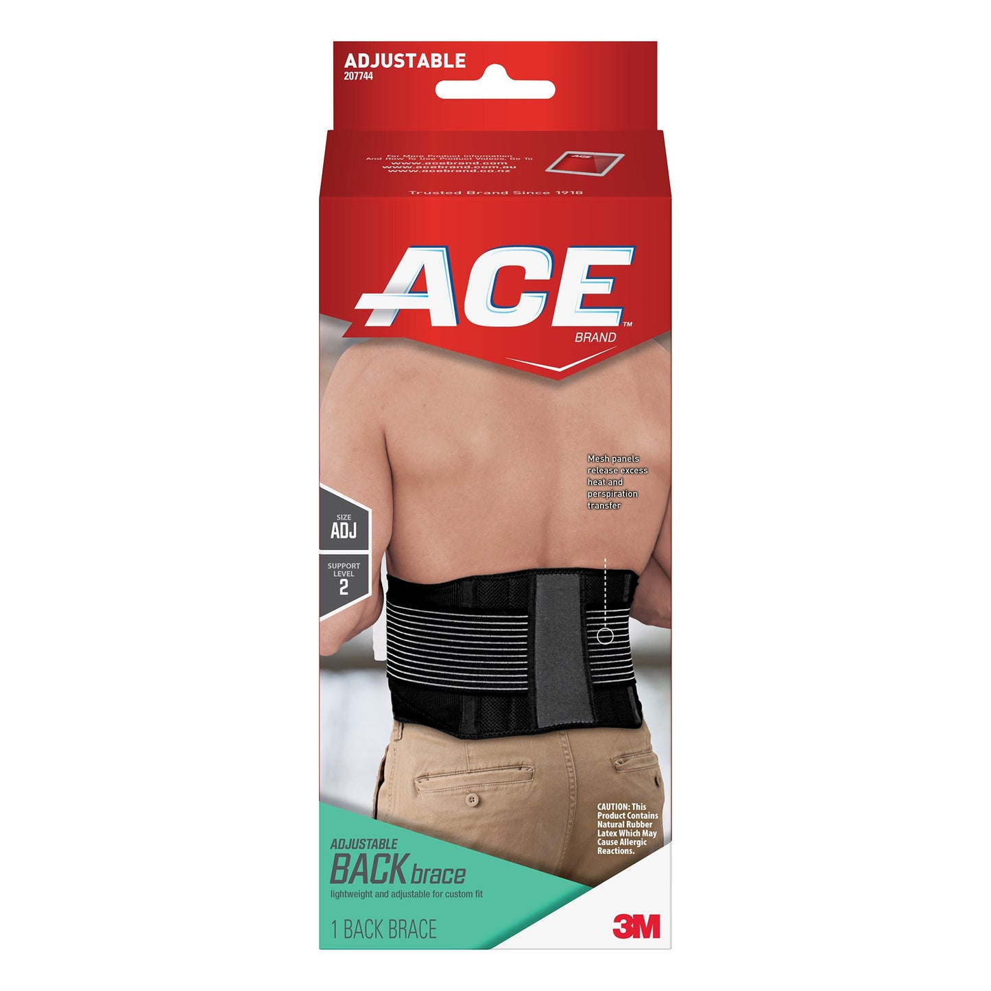 3M™ Ace™ Back Brace, Adult, One Size Fits Most 12/BOX -207744