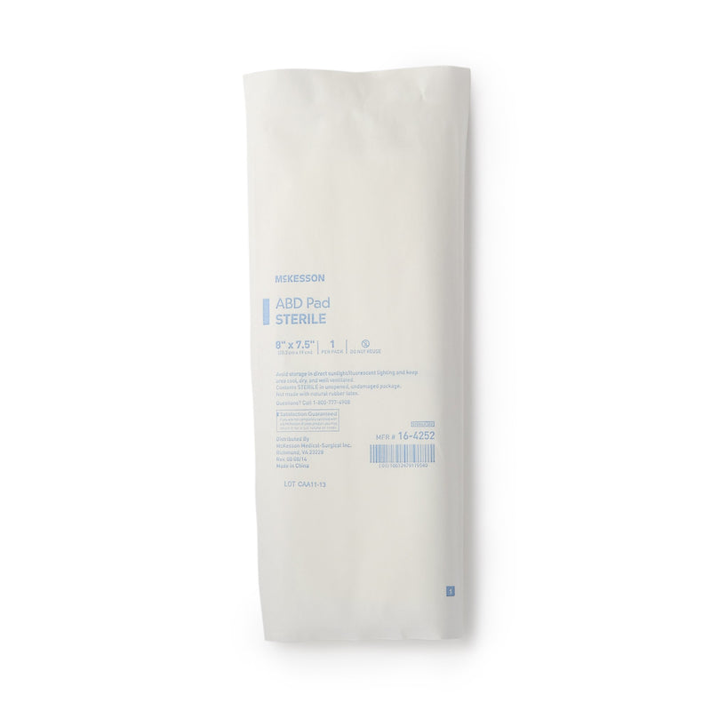 McKesson Sterile Abdominal Pad, 7-1/2 x 8 Inch 240/CASE -16-4252
