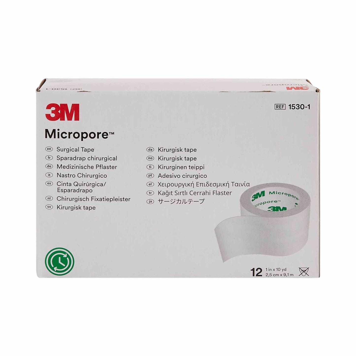 3M™ Micropore™ Paper Medical Tape, 1 Inch x 10 Yard, White 12/BOX -1530-1