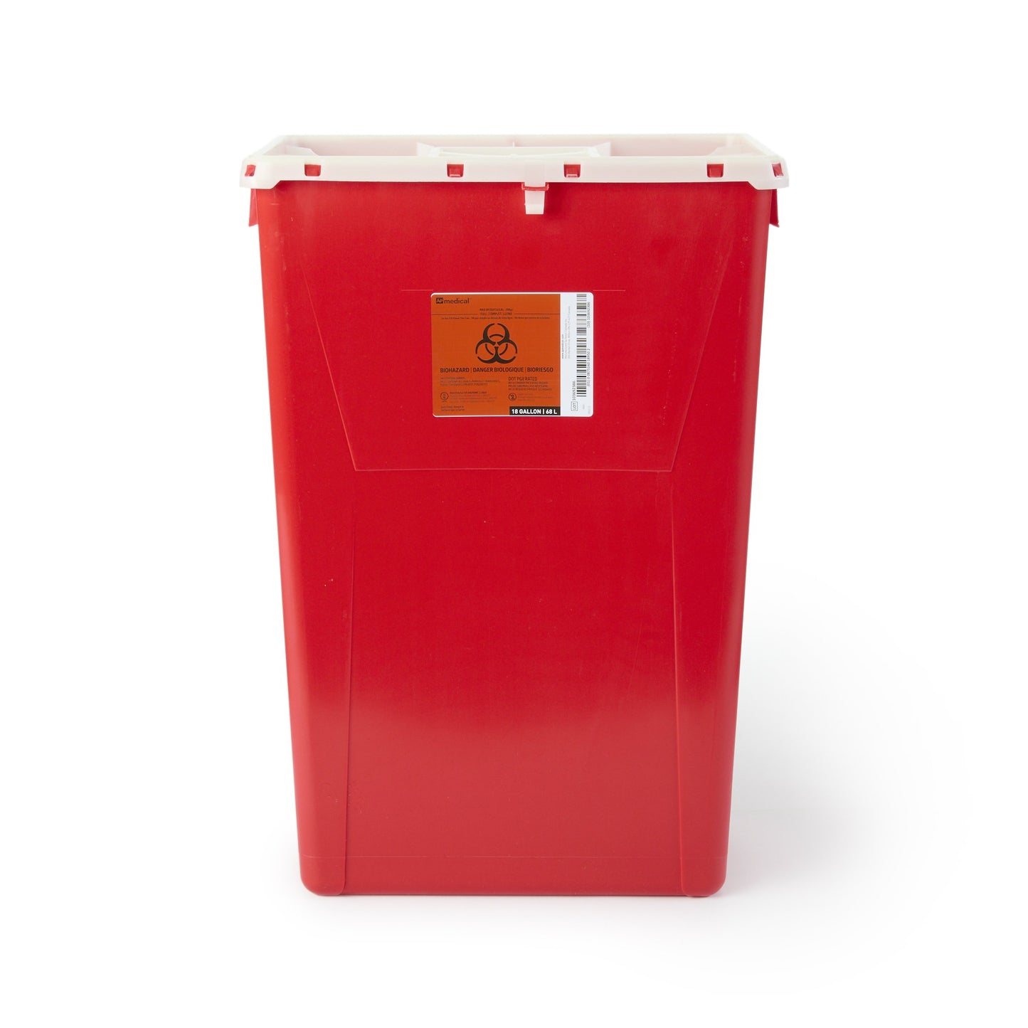 AP Medical Sharps Container, 18 Gallon, 17.3 x 13 x 24.8 Inch 7/CASE -FGAP60MRC001