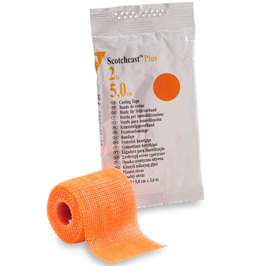 3M™ Scotchcast™ Plus Bright Orange Cast Tape, 2 Inch x 4 Yard 10/BOX -82002W