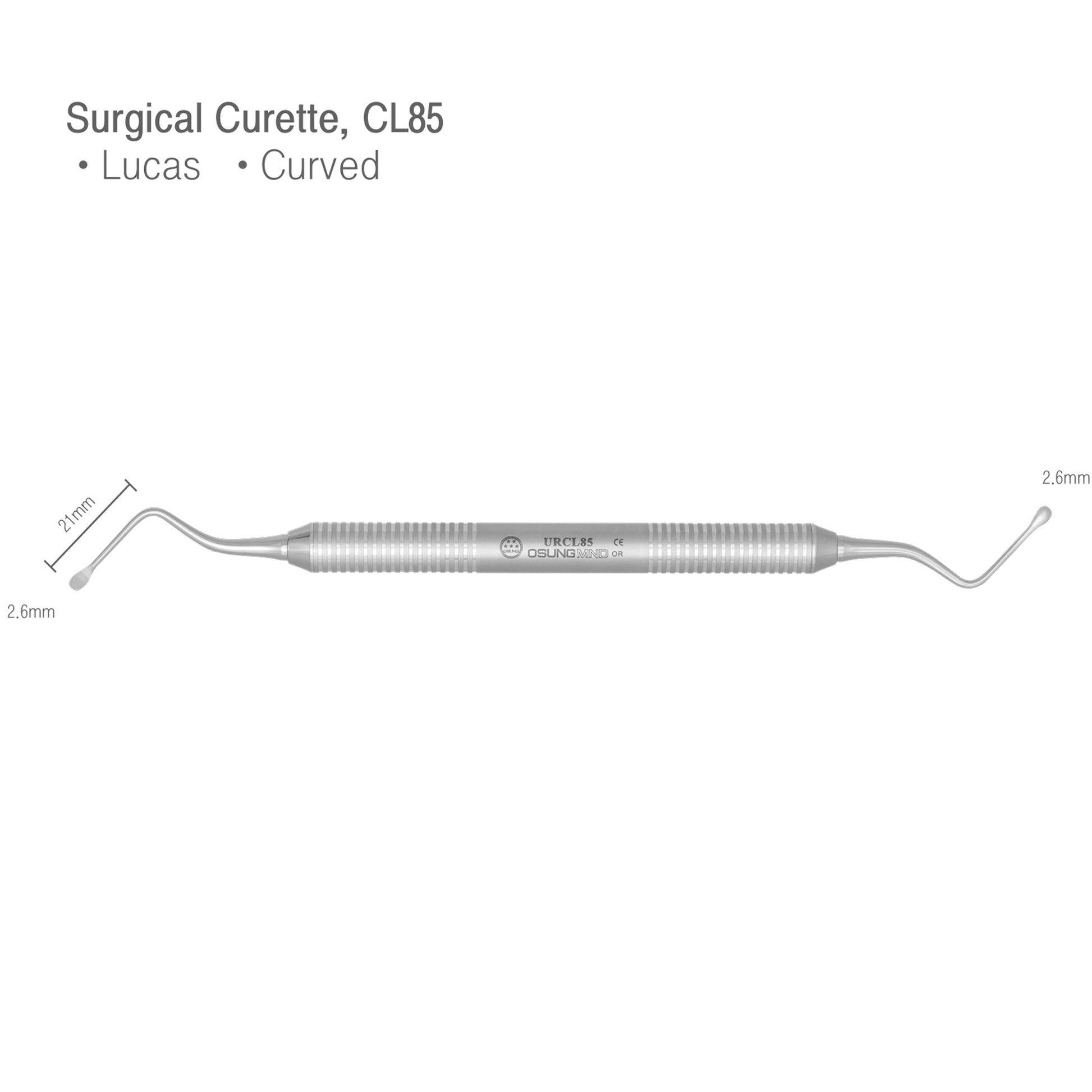 Osung #85 Lucas Curved Dental Surgical Curette 2.6mm -URCL85 - Osung USA