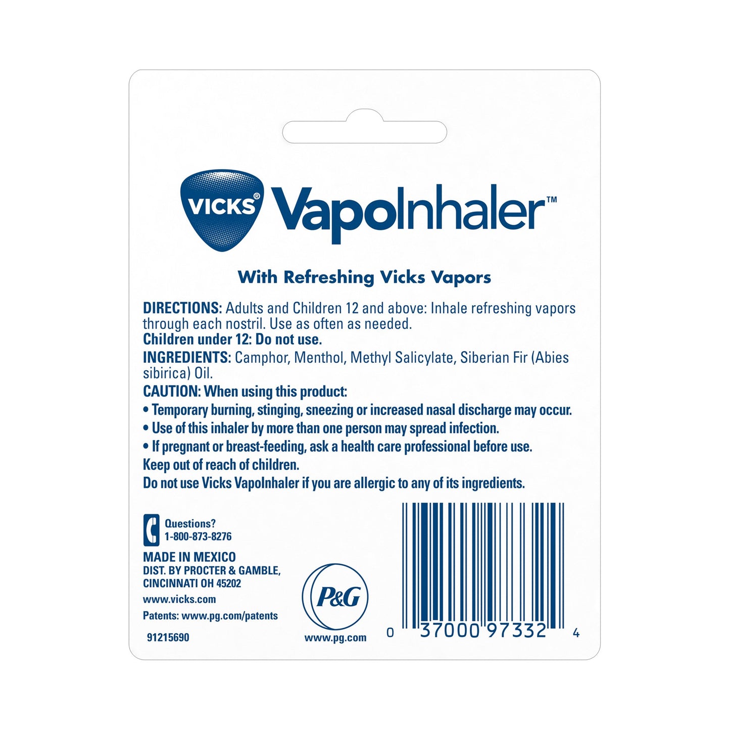 VapoInhaler™ Cold and Cough Relief 1/EACH -03700097332